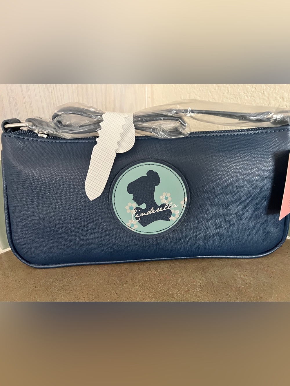 Danielle Nicole Cinderella Navy Crossbody Bag with Silhouette Patch